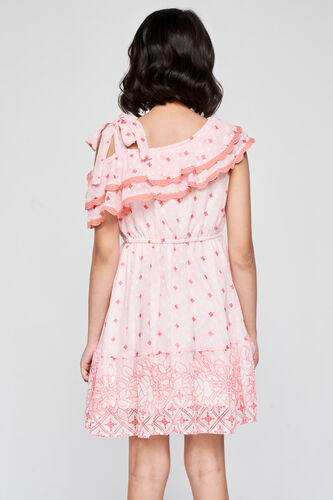 Peach One-Shoulder Dress, Peach, image 5